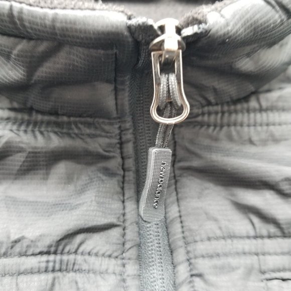 New Balance Jacket Mens Medium Black Zip Fleece Pockets Mock Neck Outdoor - Picture 7 of 11